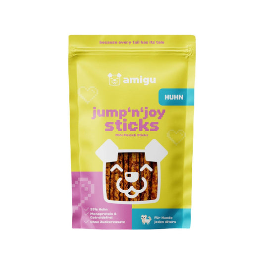 amigu Kausticks Hundesnack aus 99% Huhn, Getreidefrei & Ohne Zuckerzusatz 100g