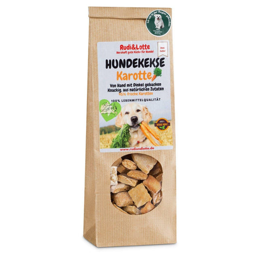 Rudi&Lotte Leckere Hundekekse Karotte – Gesund, Handgemacht und Voller Geschmack 100g