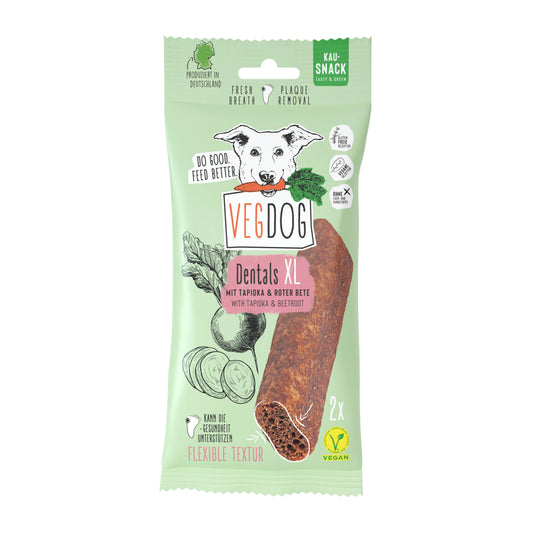 VEGDOG DENTALS XL – Pflanzliche Kausticks für große Hunde zur Zahnpflege